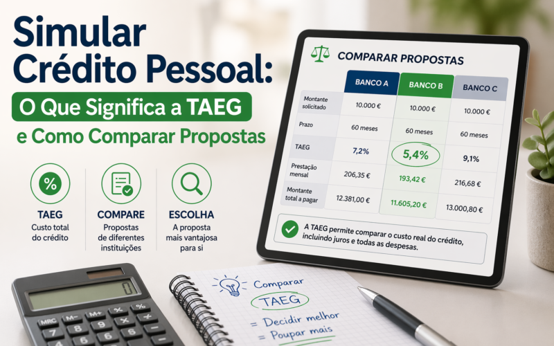 Simular Crédito Pessoal — TAEG e comparação de propostas em Portugal