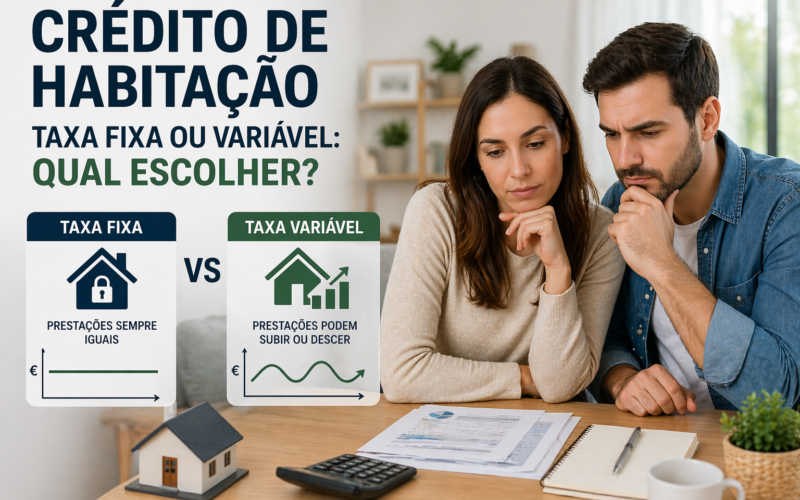 Crédito Habitação Taxa Fixa ou Variável em 2026 em Portugal